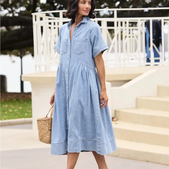MAYE Montana Denim Shirtdress - Picture 13 of 13